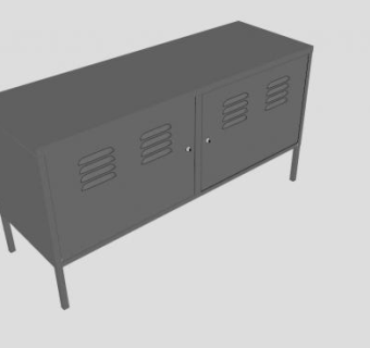宜家灰色餐边柜SU模型下载_sketchup草图大师SKP模型