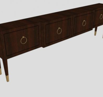 定制餐具柜SU模型下载_sketchup草图大师SKP模型