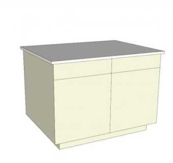 独立式厨房岛式餐边柜SU模型下载_sketchup草图大师SKP模型