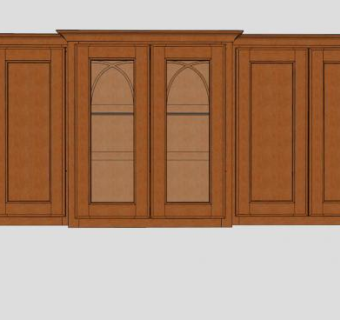 樱桃餐边柜SU模型下载_sketchup草图大师SKP模型