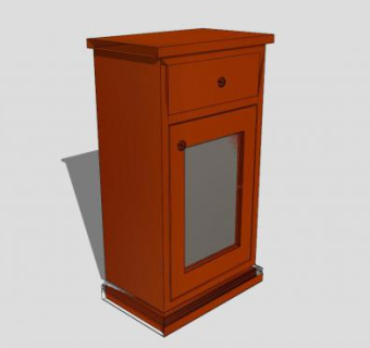 顶部抽屉餐边柜SU模型下载_sketchup草图大师SKP模型