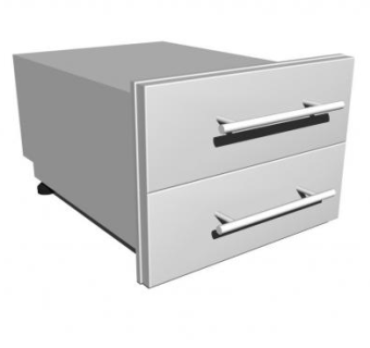 多功能双抽屉餐边柜SU模型下载_sketchup草图大师SKP模型