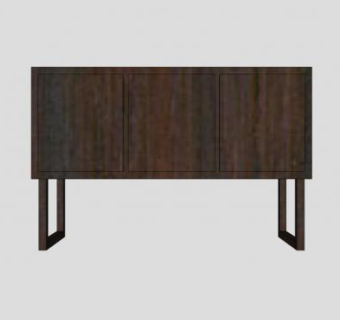 比利时橡木餐具柜SU模型下载_sketchup草图大师SKP模型