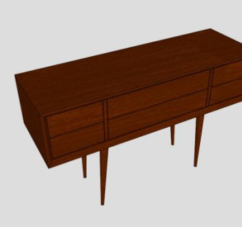 丹麦简约餐具柜SU模型下载_sketchup草图大师SKP模型
