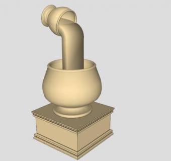 沙石雕像SU模型下载_sketchup草图大师SKP模型