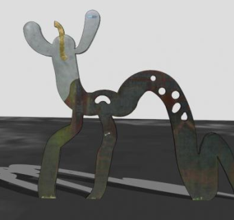 公园钢雕雕塑SU模型下载_sketchup草图大师SKP模型