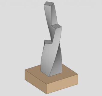 现代雕塑SU模型下载_sketchup草图大师SKP模型