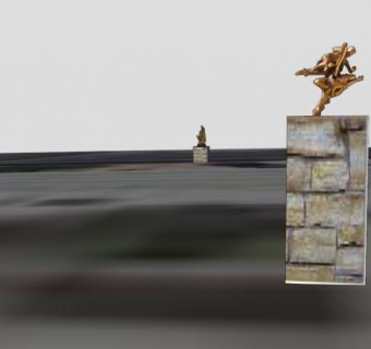 菲利普斯大道步道雕塑SU模型下载_sketchup草图大师SKP模型