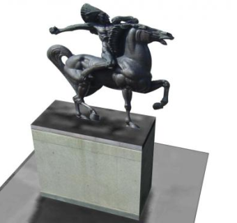 斯皮尔曼青铜马雕塑SU模型下载_sketchup草图大师SKP模型