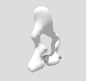 现代白色雕塑SU模型下载_sketchup草图大师SKP模型