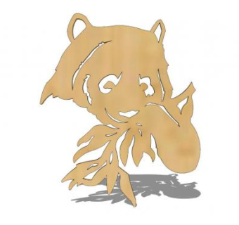 熊猫雕塑木雕SU模型下载_sketchup草图大师SKP模型