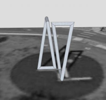 双螺旋雕塑SU模型下载_sketchup草图大师SKP模型