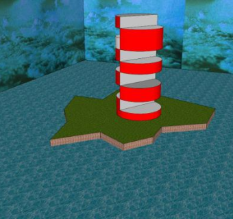 灯塔雕塑SU模型下载_sketchup草图大师SKP模型