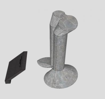 常规园林雕塑SU模型下载_sketchup草图大师SKP模型