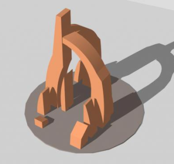 公园冰火雕塑SU模型下载_sketchup草图大师SKP模型