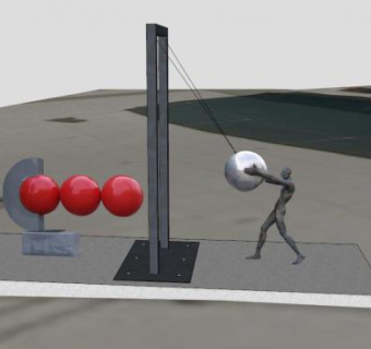 球体D4雕塑SU模型下载_sketchup草图大师SKP模型