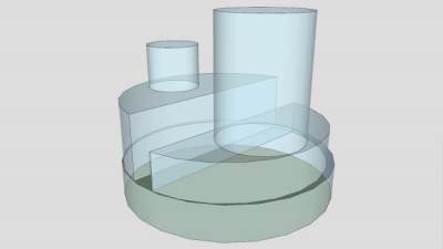 透明玻璃雕塑SU模型下载_sketchup草图大师SKP模型