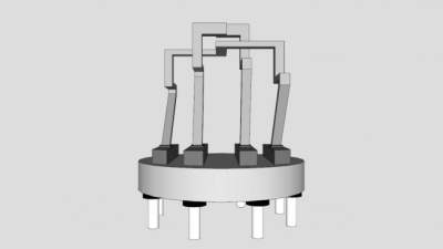 扭曲金属雕塑SU模型下载_sketchup草图大师SKP模型