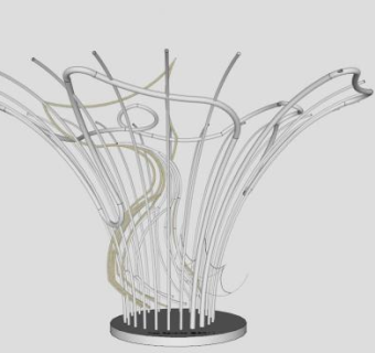现代园林雕塑SU模型下载_sketchup草图大师SKP模型