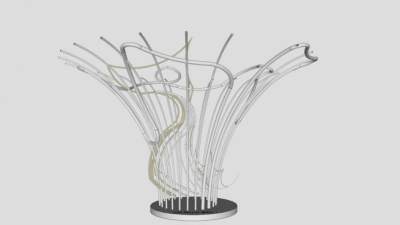 现代园林雕塑SU模型下载_sketchup草图大师SKP模型