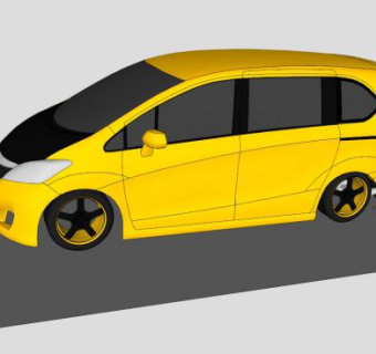 本田两箱汽车小车的SU模型_su模型下载 草图大师模型_SKP模型