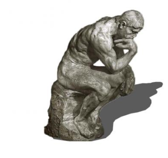 思想者艺术雕塑SU模型下载_sketchup草图大师SKP模型