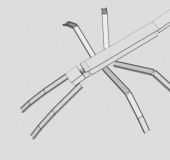 竹节虫雕塑SU模型下载_sketchup草图大师SKP模型