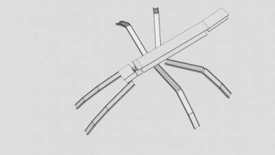 竹节虫雕塑SU模型下载_sketchup草图大师SKP模型