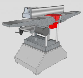 龙门刨床的SU模型设计_su模型下载 草图大师模型_SKP模型