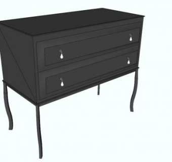 带2个抽屉的宜家柜子SU模型下载_sketchup草图大师SKP模型