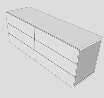 没有抽屉的柜子SU模型下载_sketchup草图大师SKP模型