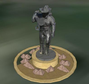 斯托克曼斯名人堂雕像SU模型下载_sketchup草图大师SKP模型