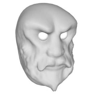 脸型石膏雕像SU模型下载_sketchup草图大师SKP模型