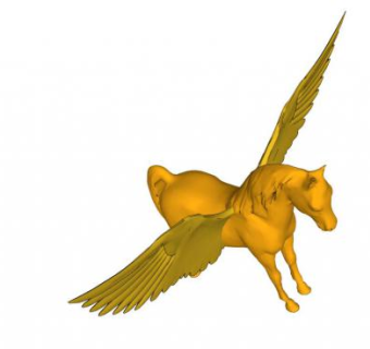 金色珀加索斯雕塑SU模型下载_sketchup草图大师SKP模型