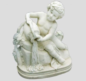 现代白色雕像SU模型下载_sketchup草图大师SKP模型