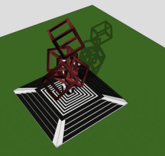 现代室外艺术雕塑SU模型下载_sketchup草图大师SKP模型