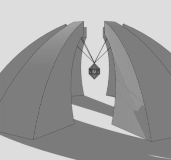 大钟雕塑SU模型下载_sketchup草图大师SKP模型