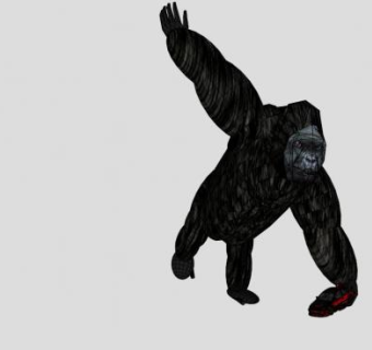 纽约猩猩雕塑SU模型下载_sketchup草图大师SKP模型