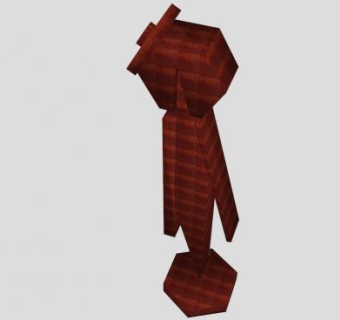 樱桃木抽象雕塑SU模型下载_sketchup草图大师SKP模型