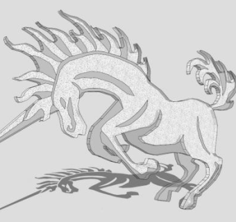 独角兽石雕雕塑SU模型下载_sketchup草图大师SKP模型