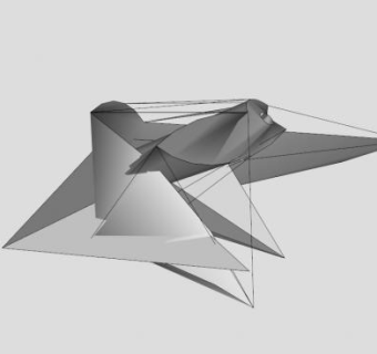 现代艺术室外雕塑SU模型下载_sketchup草图大师SKP模型