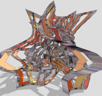 树皮树脂雕塑SU模型下载_sketchup草图大师SKP模型