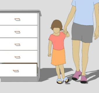 简单的胶合板梳妆台SU模型下载_sketchup草图大师SKP模型