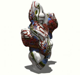 快速陈列雕塑SU模型下载_sketchup草图大师SKP模型
