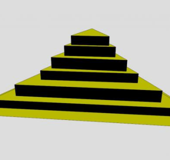三角形结构雕塑SU模型下载_sketchup草图大师SKP模型