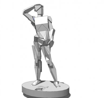 人物石雕雕像SU模型下载_sketchup草图大师SKP模型