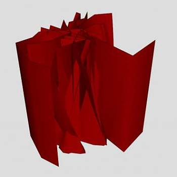 当代红色雕塑SU模型下载_sketchup草图大师SKP模型
