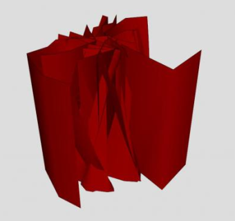 当代红色雕塑SU模型下载_sketchup草图大师SKP模型