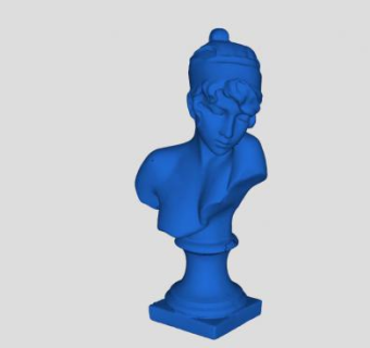 蓝色石膏雕像SU模型下载_sketchup草图大师SKP模型