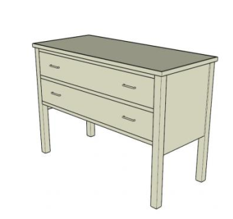 简约抽屉柜SU模型下载_sketchup草图大师SKP模型